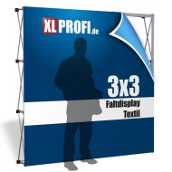 Textilfaltdisplay Proline 3x3 Felder gerade inkl. Druck