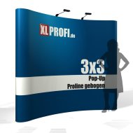 Pop-Up Display Proline gebogen 3x3 Felder inkl. Druck