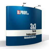 Pop-Up Display Proline gebogen 3x3 Felder inkl. R&uuml;ckseite bedruckt