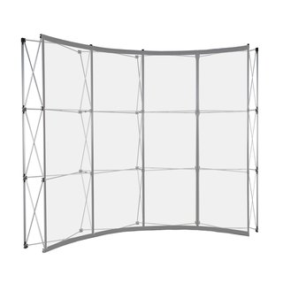 Pop-Up Display Proline gebogen 4x3 Felder Grundsystem