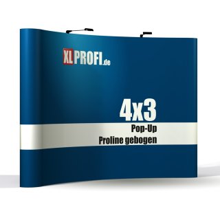Pop-Up Display Proline gebogen 4x3 Felder inkl. Druck