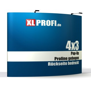 Pop-Up Display Proline gebogen 4x3 Felder inkl. R&uuml;ckseite bedruckt