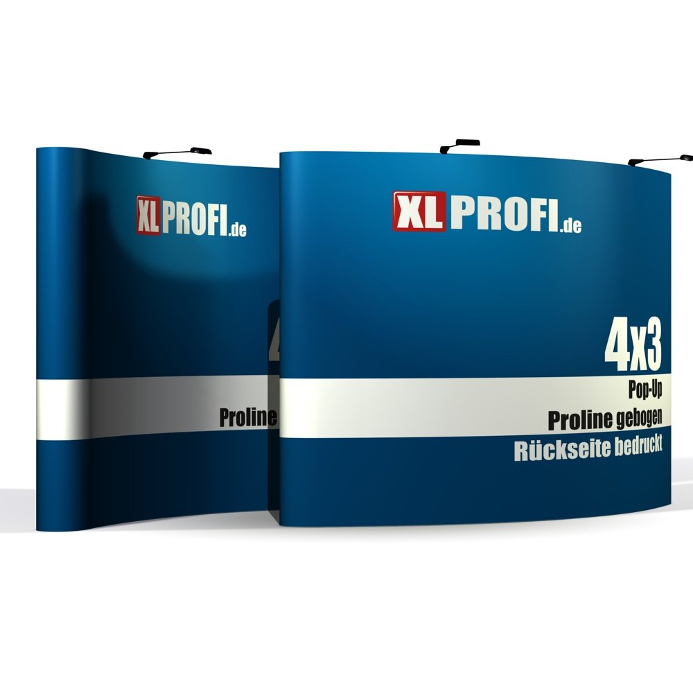 PopUp Display Proline gebogen 4x3 Felder inkl. umlaufender Druck, 899,90